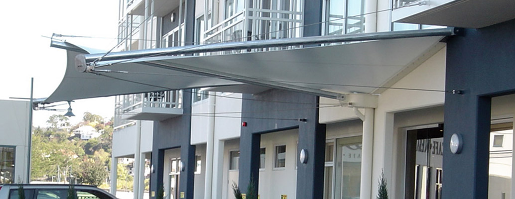 Membrane shade structure at Seaport
